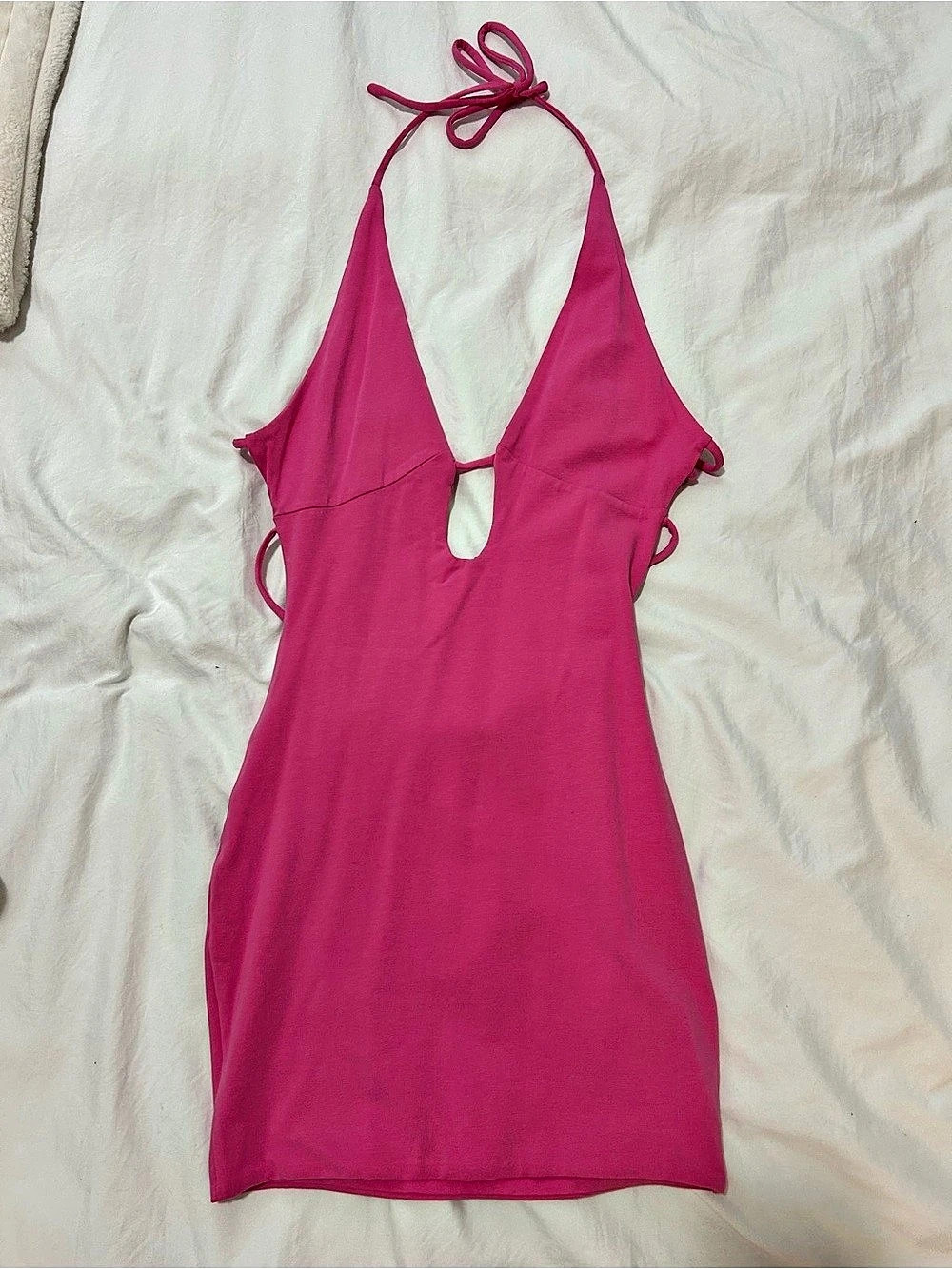 Tiger Mist Pink Halter Mini Dress Size Small